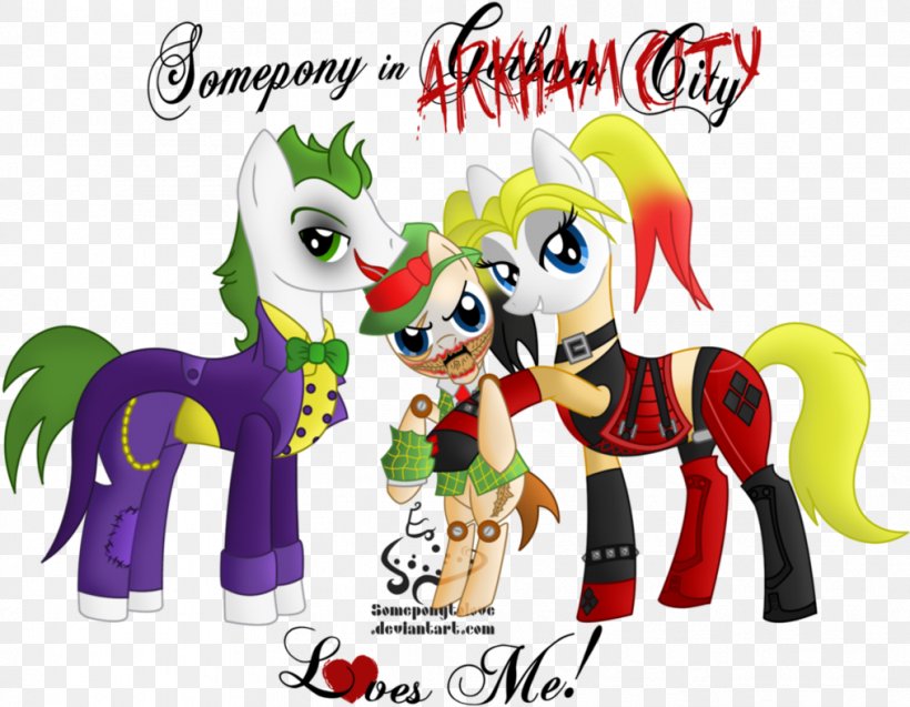 Pony Harley Quinn Joker Batman: Arkham City, PNG, 1014x788px, Pony, Animal Figure, Art, Batman, Batman And Harley Quinn Download Free