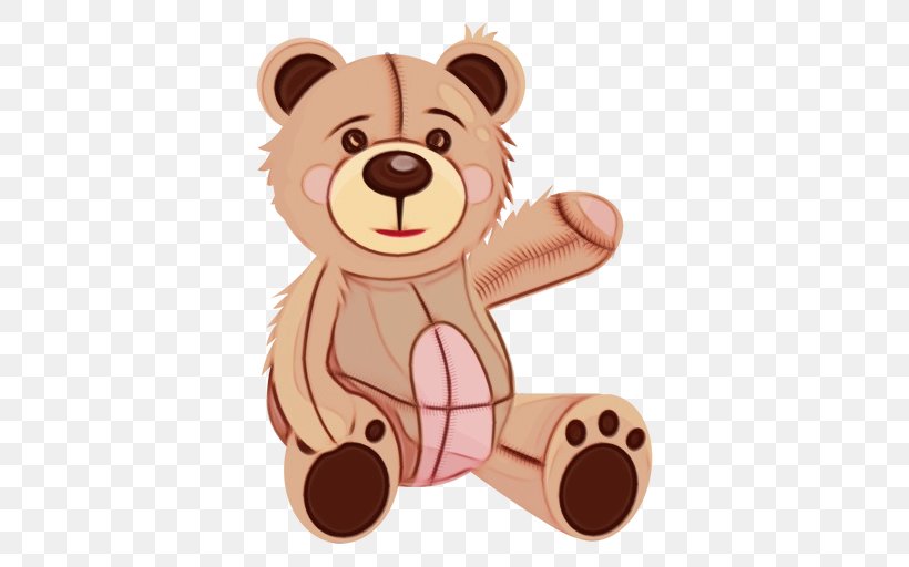 Teddy Bear, PNG, 512x512px, Watercolor, Bear, Brown, Brown Bear, Cartoon Download Free