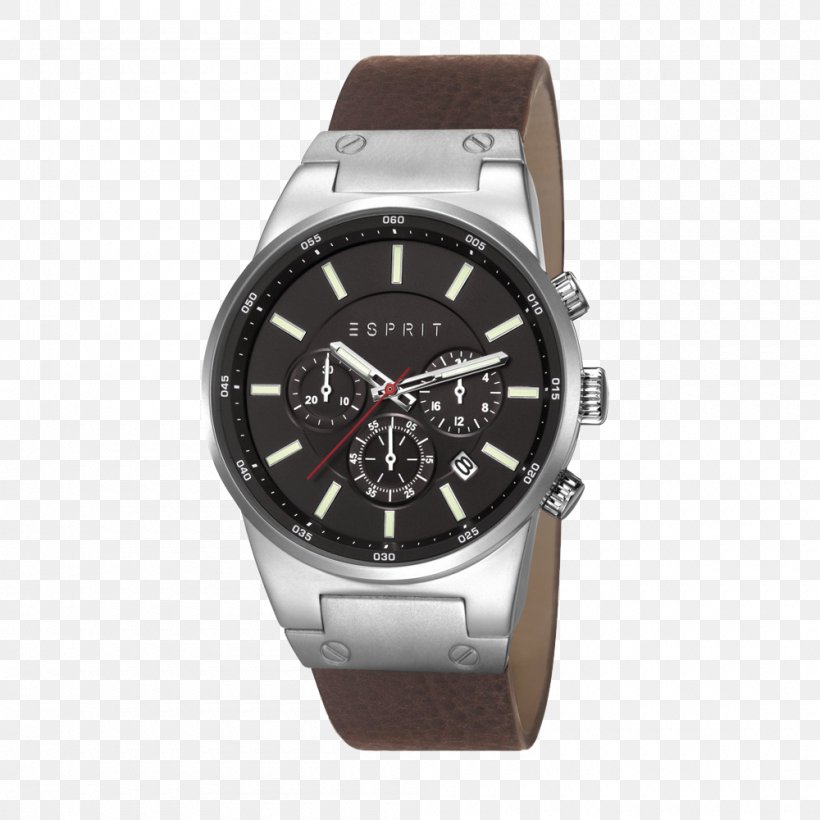 Chronograph Watch Esprit Holdings Amazon.com Quartz Clock, PNG, 1000x1000px, Chronograph, Amazoncom, Brand, Buckle, Clock Download Free