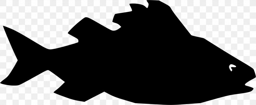 Silhouette Fish Clip Art, PNG, 2211x911px, Silhouette, Black, Black And White, Brook Trout, Cartoon Download Free