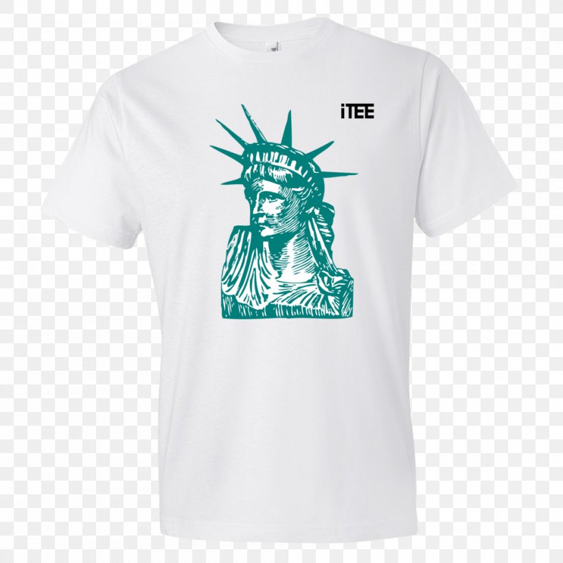 Statue Of Liberty T-shirt Ellis Island Monument, PNG, 1000x1000px, Statue Of Liberty, Active Shirt, Brand, Cartoon, Clothing Download Free