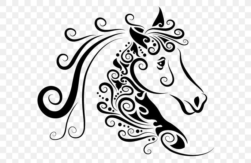Horse Sticker Wall Decal Clip Art, PNG, 595x533px, Horse, Art, Artwork, Black, Black And White Download Free