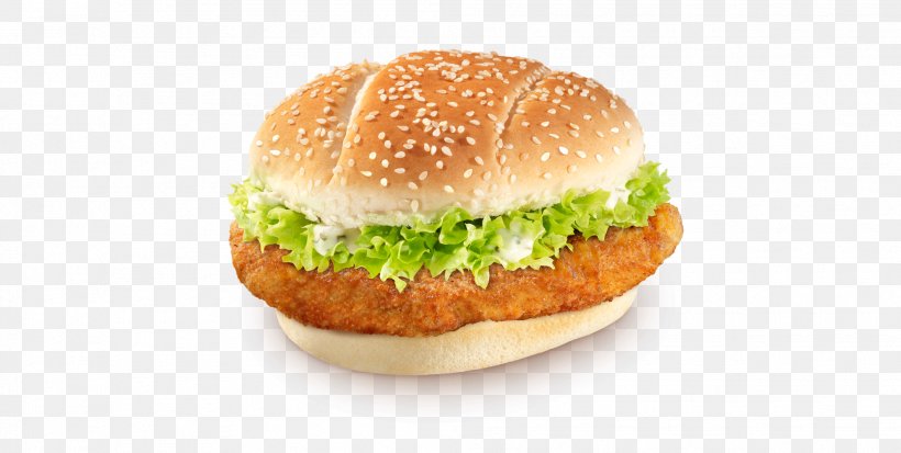 Salmon Burger Fried Chicken KFC Hamburger, PNG, 1984x1000px, Salmon Burger, American Food, Breakfast Sandwich, Buffalo Burger, Bun Download Free