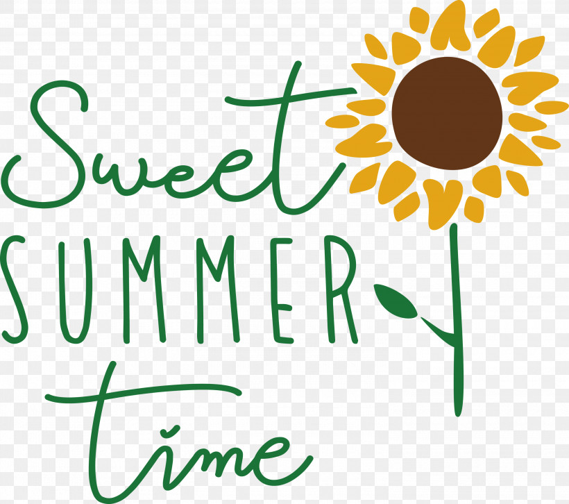 Sweet Summer Time Summer, PNG, 3000x2657px, Summer, Common Sunflower, Line, Logo, Painting Download Free
