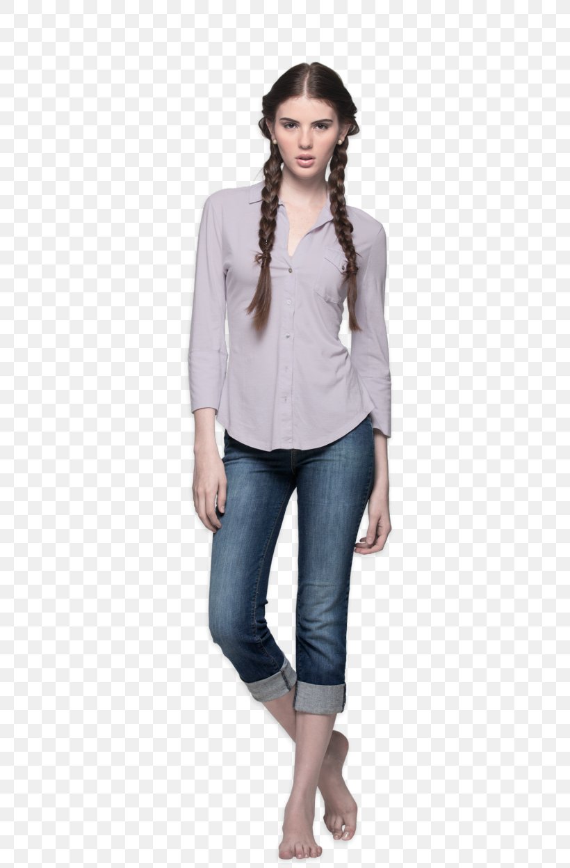 Blouse Fashion Sleeve Jeans, PNG, 580x1247px, Blouse, Clothing, Fashion, Fashion Model, Jeans Download Free