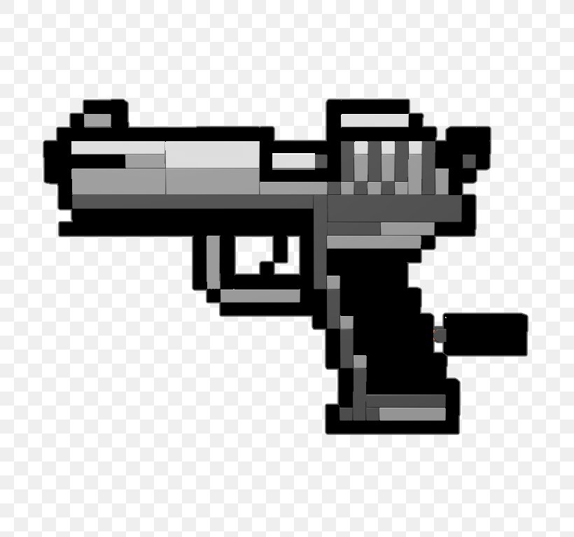 Weapon Pistol Gun Firearm Bit, PNG, 768x768px, Weapon, Bit, Black And White, Blocksworld, Firearm Download Free