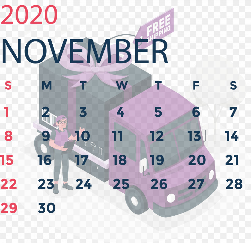 November 2020 Calendar November 2020 Printable Calendar, PNG, 3000x2898px, November 2020 Calendar, Angle, April, Calendar System, Line Download Free