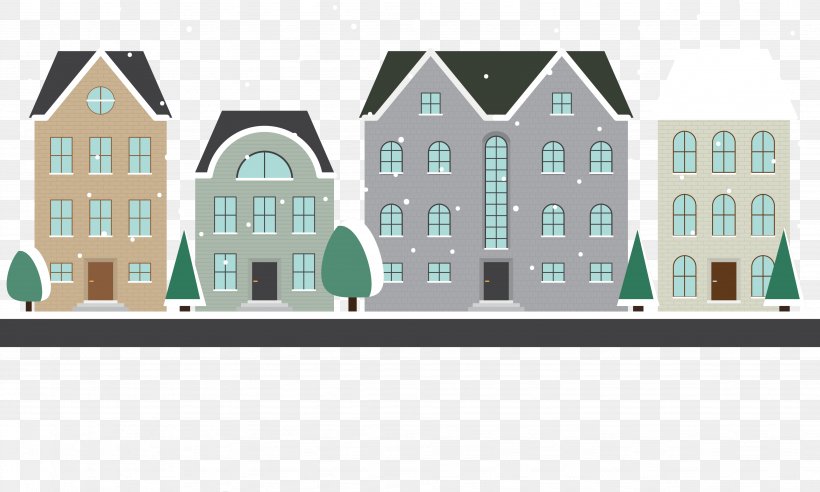 Cartoon Winter Animation, PNG, 3889x2336px, Cartoon, Animation, Architecture, Building, Designer Download Free