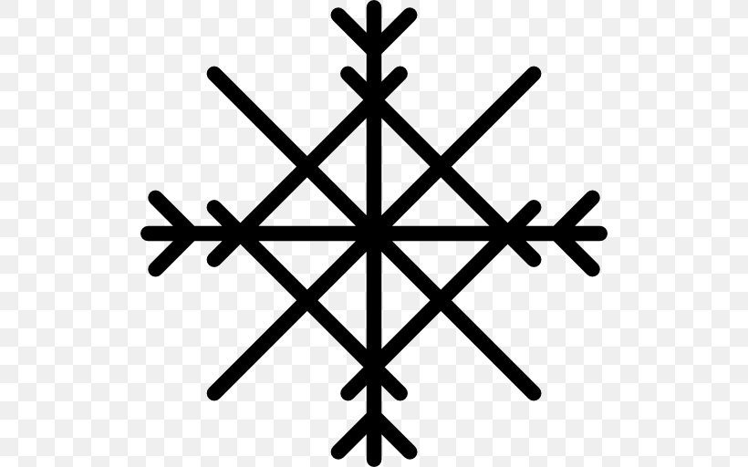 Snowflake Line Shape Clip Art, PNG, 512x512px, Snowflake, Black And White, Drawing, Freezing, Point Download Free