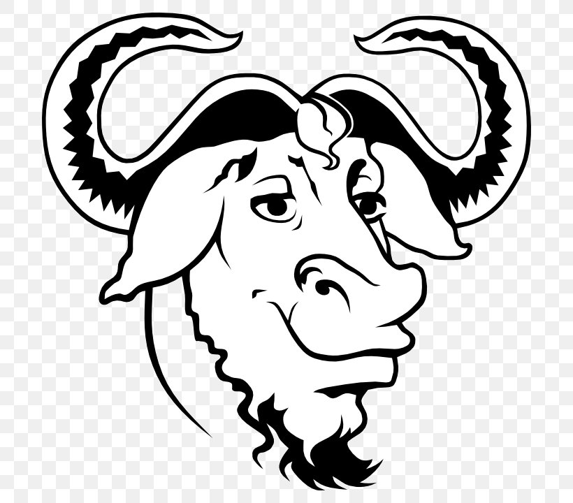 GNU Project GNU Build System Logo, PNG, 720x720px, Gnu, Art, Artwork, Black And White, Cattle Like Mammal Download Free