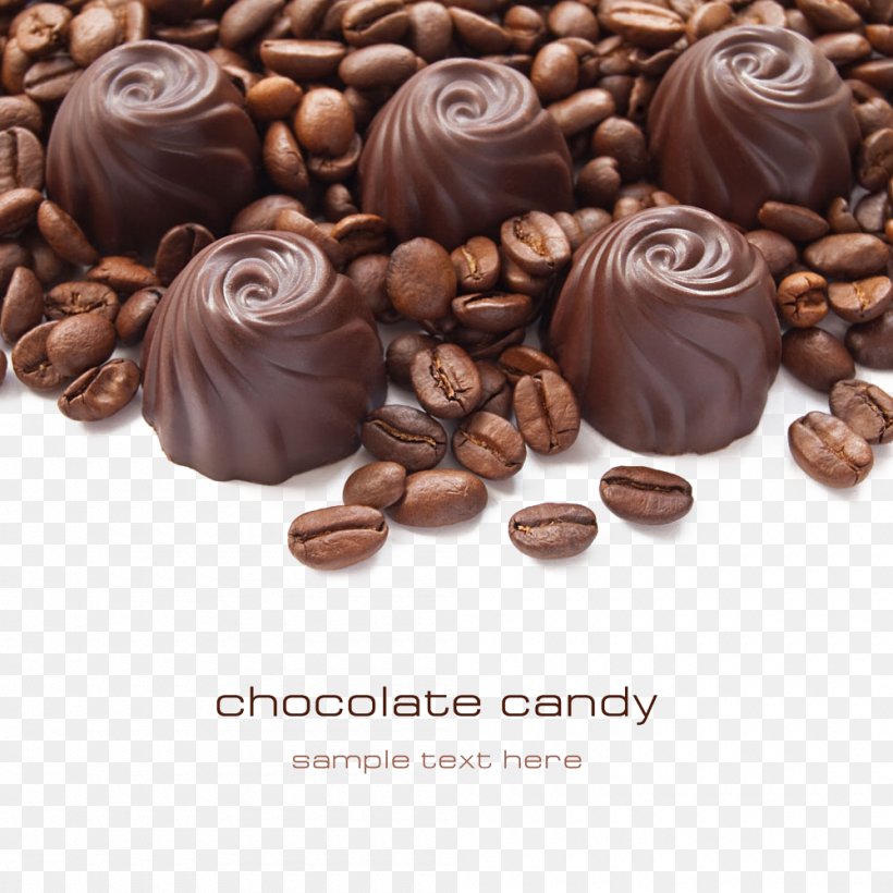 Coffee Chocolate Truffle Bonbon Milk Stuffing, PNG, 1000x1000px, Coffee, Bonbon, Chocolate, Chocolate Truffle, Cocoa Bean Download Free
