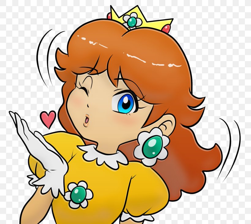 Princess Daisy Super Princess Peach Luigi Super Mario Bros., PNG, 800x733px, Watercolor, Cartoon, Flower, Frame, Heart Download Free