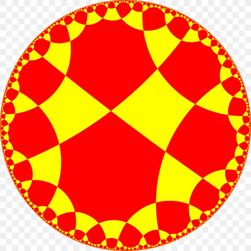 Tessellation Uniform Tilings In Hyperbolic Plane Hyperbolic Geometry Square Tiling, PNG, 1200x1200px, Tessellation, Area, Ball, Cuboctahedron, Dual Polyhedron Download Free