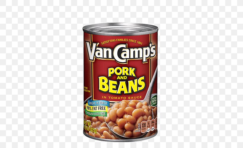 Baked Beans Chili Con Carne Hot Dog Van Camp's Pork And Beans, PNG, 500x500px, Baked Beans, Bean, Bush Brothers And Company, Canned Beans, Canning Download Free