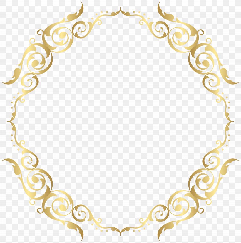 Picture Frames Clip Art, PNG, 7950x8000px, Picture Frames, Body Jewelry, Jewellery, Necklace, Yellow Download Free