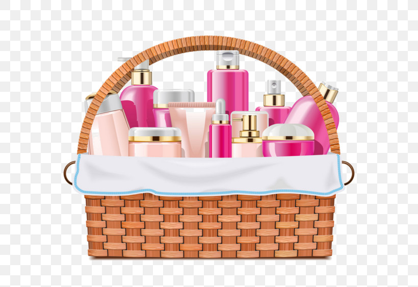 Pink Picnic Basket Hamper Basket Home Accessories, PNG, 600x563px, Pink, Basket, Furniture, Gift Basket, Hamper Download Free