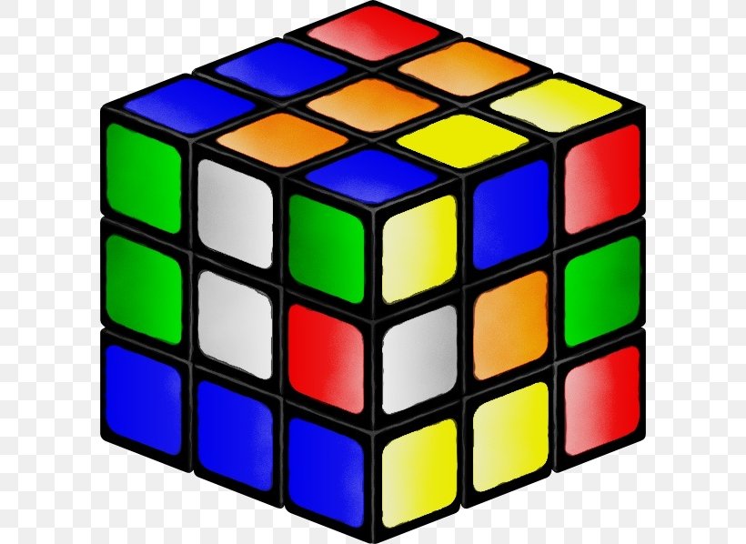 Rubik's Cube Toy Clip Art Educational Toy Square, PNG, 600x598px, Watercolor, Educational Toy, Paint, Rubiks Cube, Toy Download Free