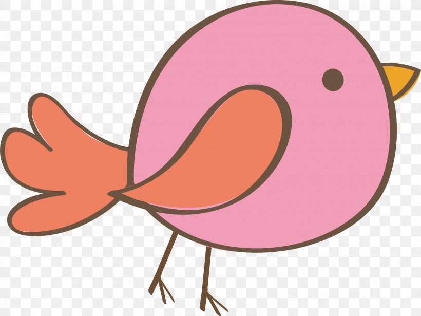 Cartoon Beak Pink M Tail, PNG, 3000x2251px, Cartoon Bird, Beak, Cartoon, Cute Bird, Pink M Download Free