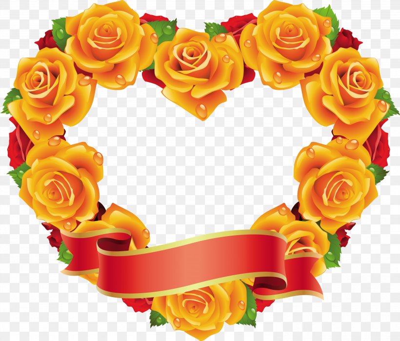 Rose Yellow Heart Clip Art, PNG, 2973x2535px, Rose, Cut Flowers, Floral Design, Floristry, Flower Download Free