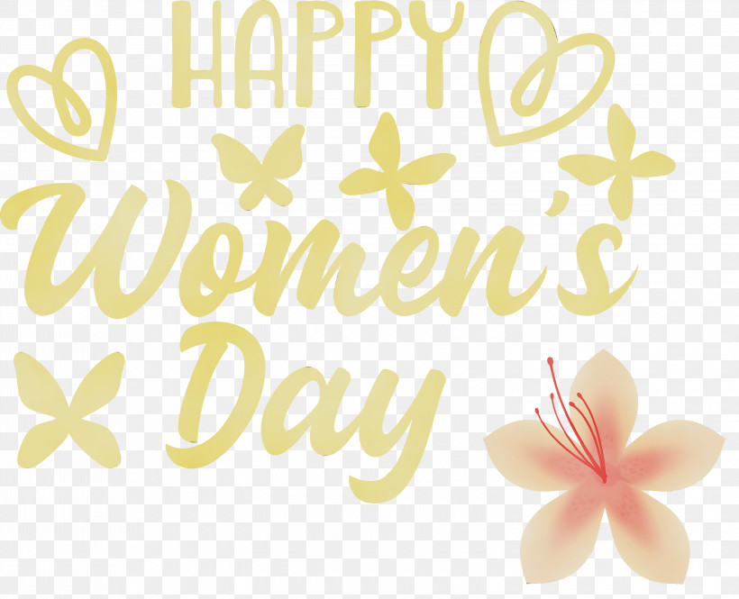Font Meter Flower Yellow, PNG, 3000x2435px, Womens Day, Flower, International Womens Day, Meter, Paint Download Free