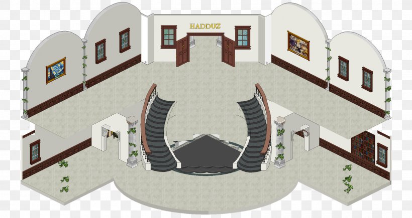Habbo Lobby Room Virtual Community House, PNG, 1600x849px, Habbo, Building, Facade, Furniture, Hall Download Free