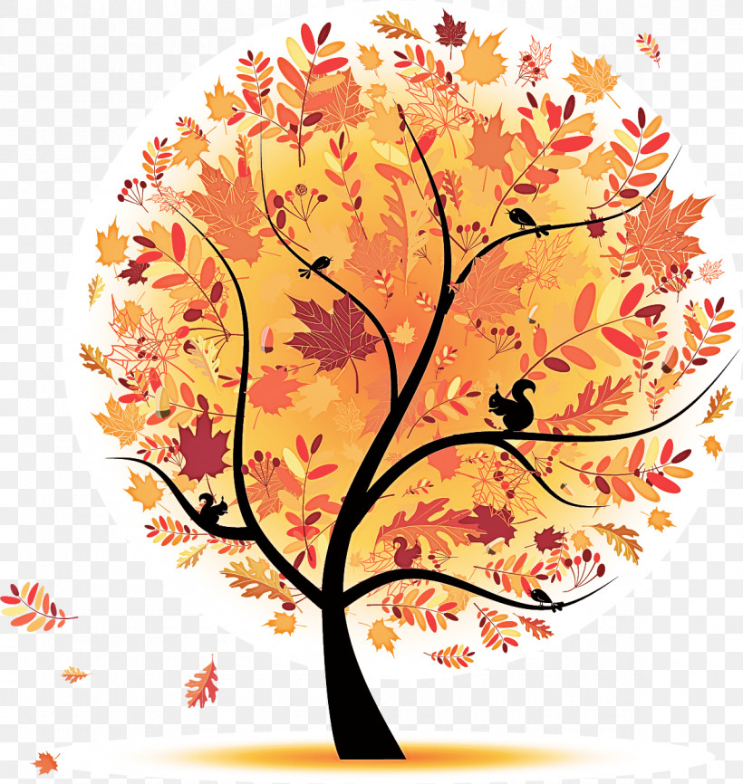 Orange, PNG, 1180x1247px, Tree, Autumn, Branch, Deciduous, Leaf Download Free