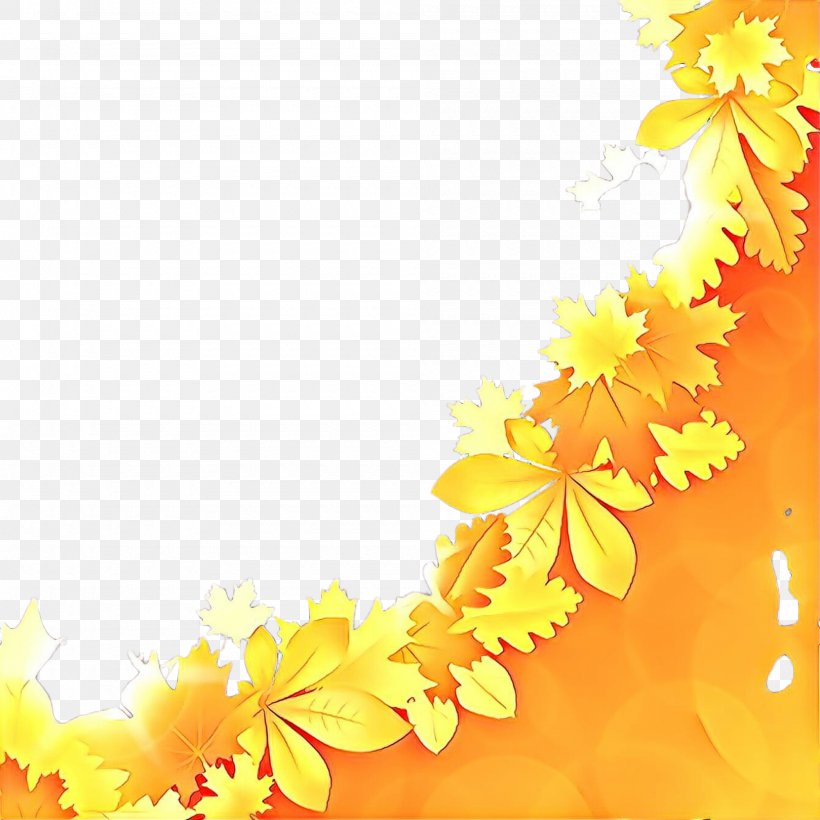 Orange, PNG, 2000x2000px, Cartoon, Autumn, Flower, Flowering Plant, Leaf Download Free