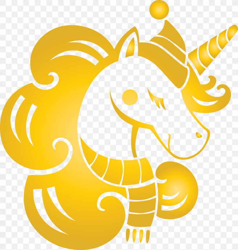 Unicorn Christmas Unicorn, PNG, 2851x3000px, Unicorn, Cartoon, Christmas Unicorn, Yellow Download Free