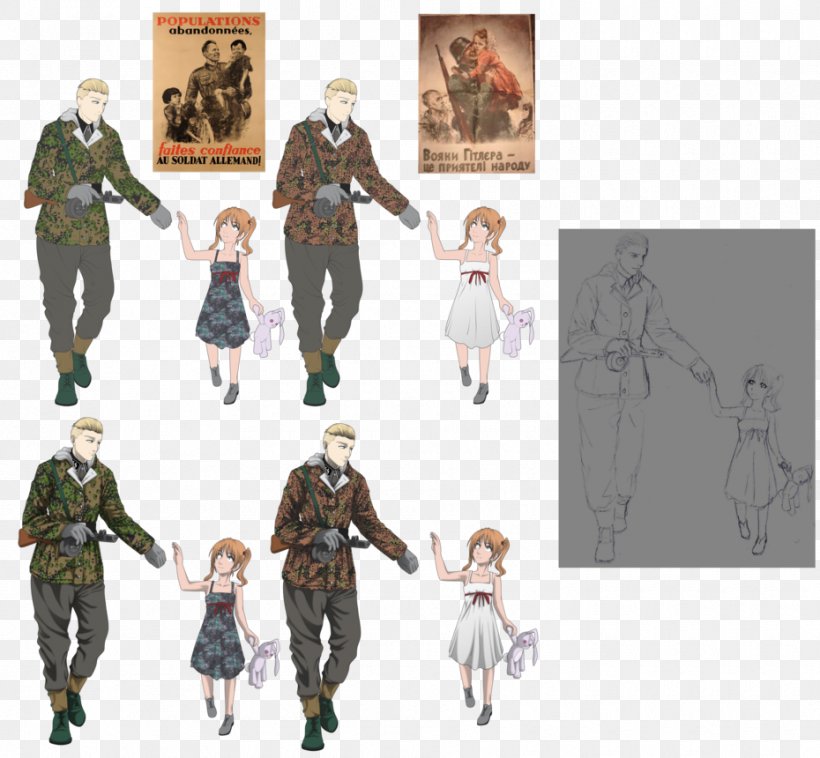Hellsing DeviantArt Child Waffen-SS, PNG, 930x860px, Watercolor, Cartoon, Flower, Frame, Heart Download Free