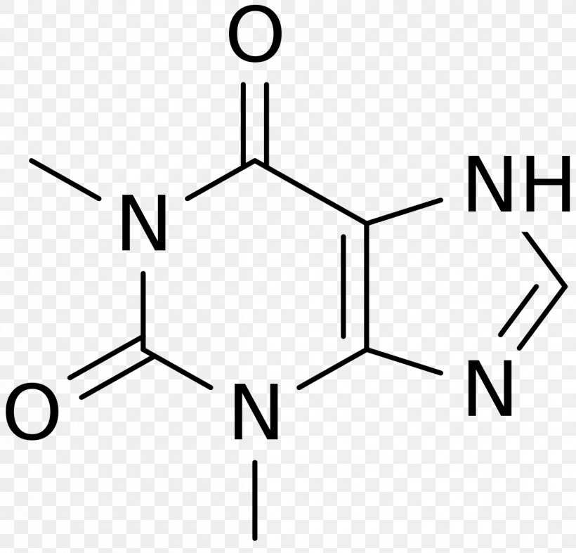 Theophylline Caffeine Pharmaceutical Drug Xanthine Bronchodilator, PNG, 1200x1153px, Theophylline, Area, Asthma, Black And White, Bronchodilator Download Free