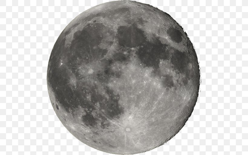 Full Moon Lunar Phase Clip Art, PNG, 512x512px, Moon, Astronomical Object, Atmosphere, Black And White, Full Moon Download Free
