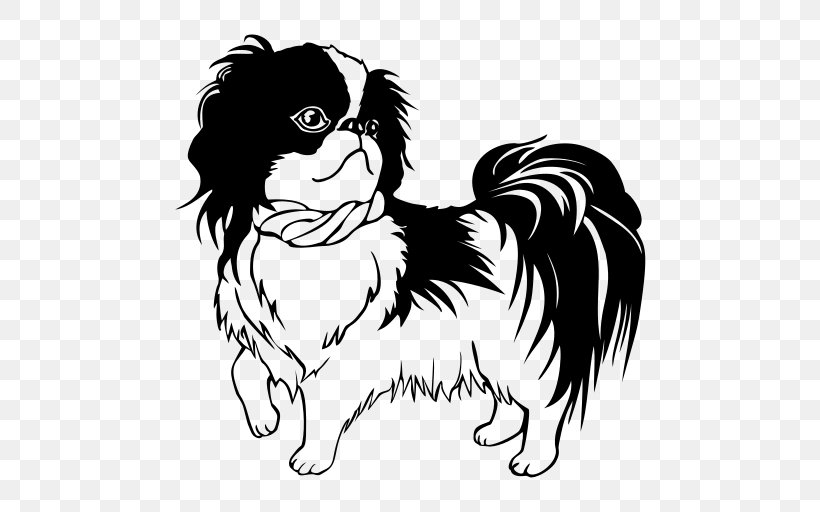 Shih Tzu Japanese Chin Bichon Frise Puppy Line Art, PNG, 512x512px, Shih Tzu, Art, Artist, Artwork, Beak Download Free
