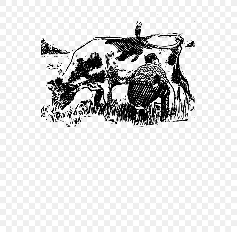 Cattle Milk, PNG, 566x800px, Cattle, Art, Black, Black And White, Drawing Download Free
