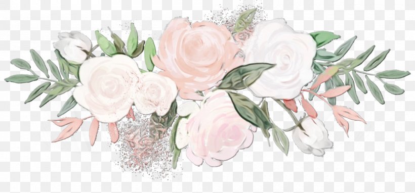 Rose, PNG, 1000x467px, Watercolor, Bouquet, Cut Flowers, Flower, Flowering Plant Download Free