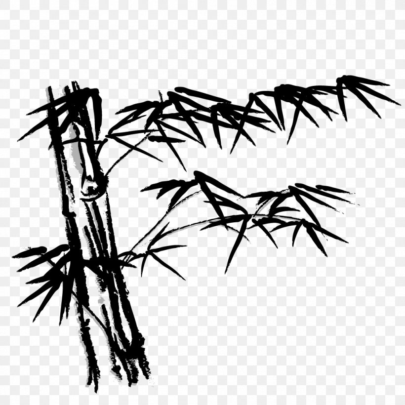 Bamboo, PNG, 1042x1042px, Bamboo, Black, Black And White, Branch, Calligraphy Download Free