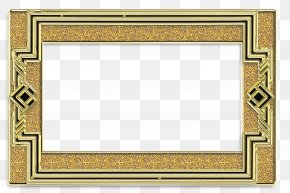 Interior Design Rectangle - Frame Gold Frame PNG
