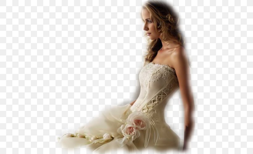 Wedding Dress Bride Cocktail Dress, PNG, 500x500px, Watercolor, Cartoon, Flower, Frame, Heart Download Free