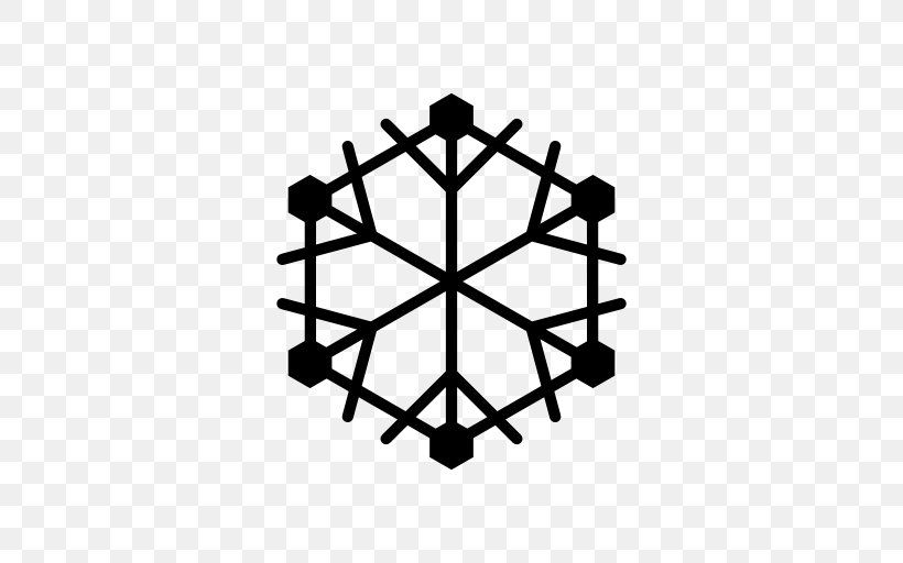 Snowflake Freezing, PNG, 512x512px, Snowflake, Black And White, Cold, Crystal, Freezing Download Free