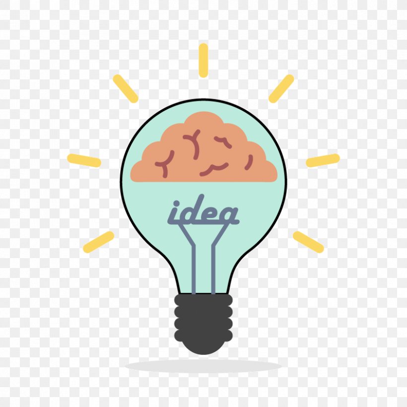 Vector Graphics Idea Illustration Invention Incandescent Light Bulb, PNG, 842x842px, Idea, Brain, Concept, Creativity, Energy Download Free