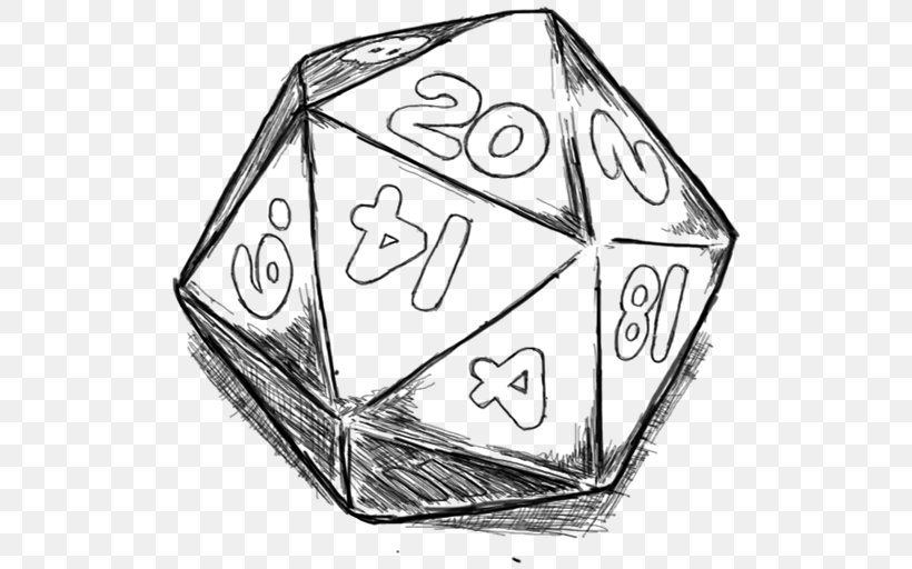 Dungeons & Dragons D20 System Dice Role-playing Game Dungeon Crawl, PNG, 512x512px, Dungeons Dragons, Area, Artwork, Black And White, Critical Hit Download Free