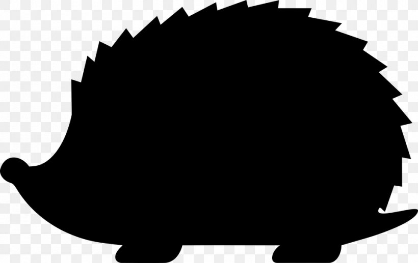 Hedgehog Silhouette Clip Art, PNG, 960x606px, Hedgehog, Black, Black And White, Drawing, Monochrome Download Free