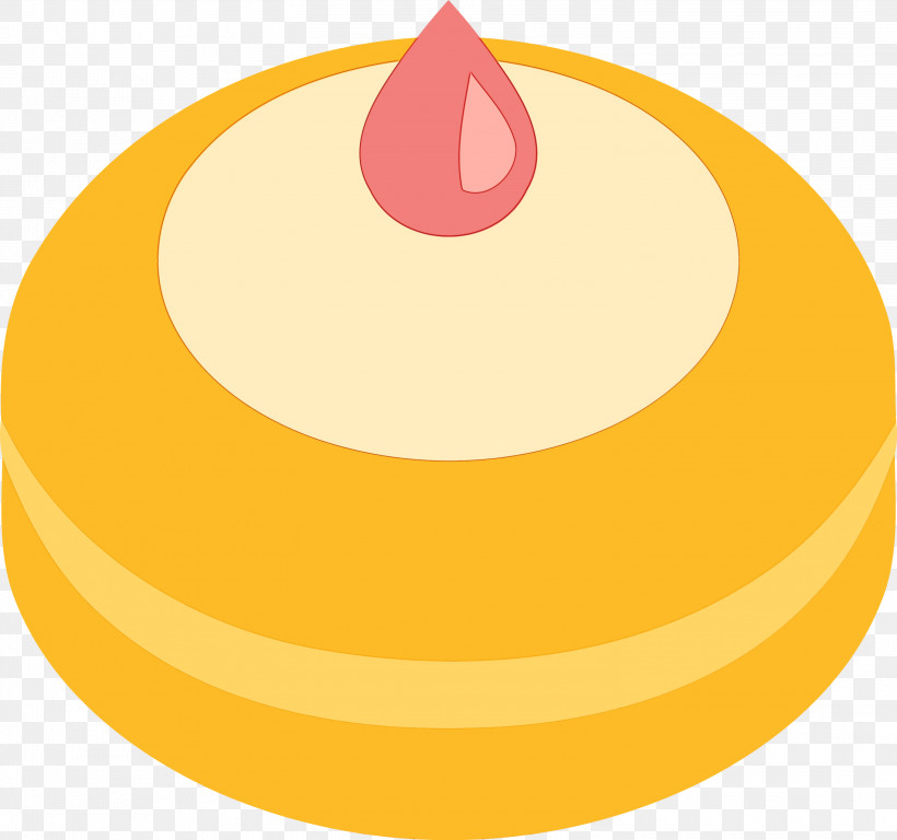 Yellow Circle Cone, PNG, 3000x2813px, Happy Hanukkah, Circle, Cone, Paint, Watercolor Download Free