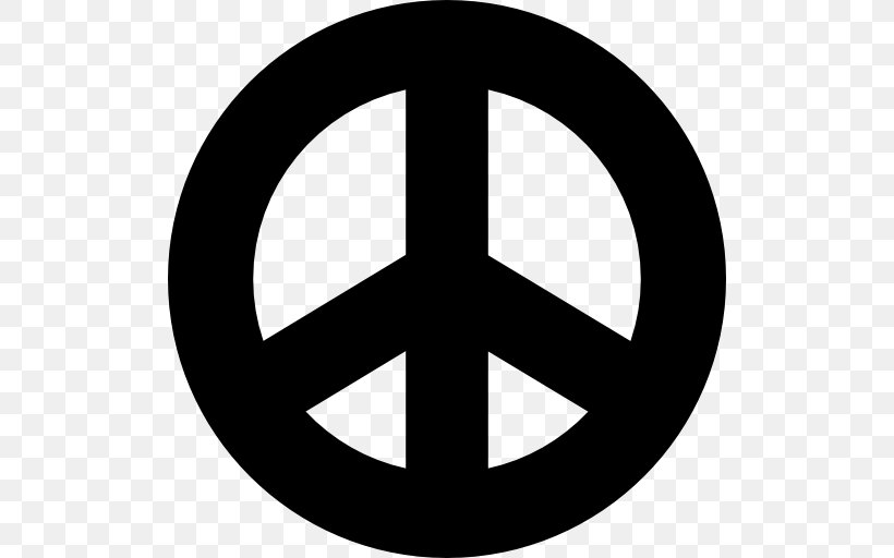 Peace Symbols Clip Art, PNG, 512x512px, Peace Symbols, Black And White, Logo, Peace, Rim Download Free