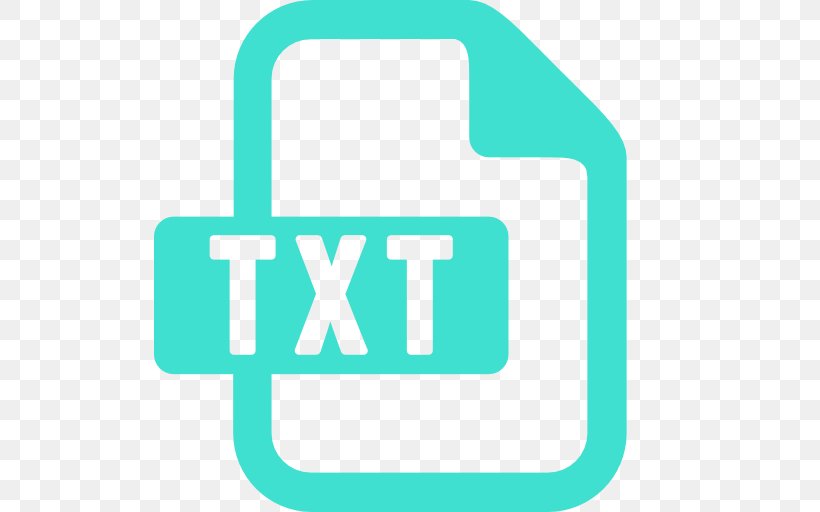 Text File Plain Text Filename Extension, PNG, 512x512px, Text File, Aqua, Area, Blue, Brand Download Free