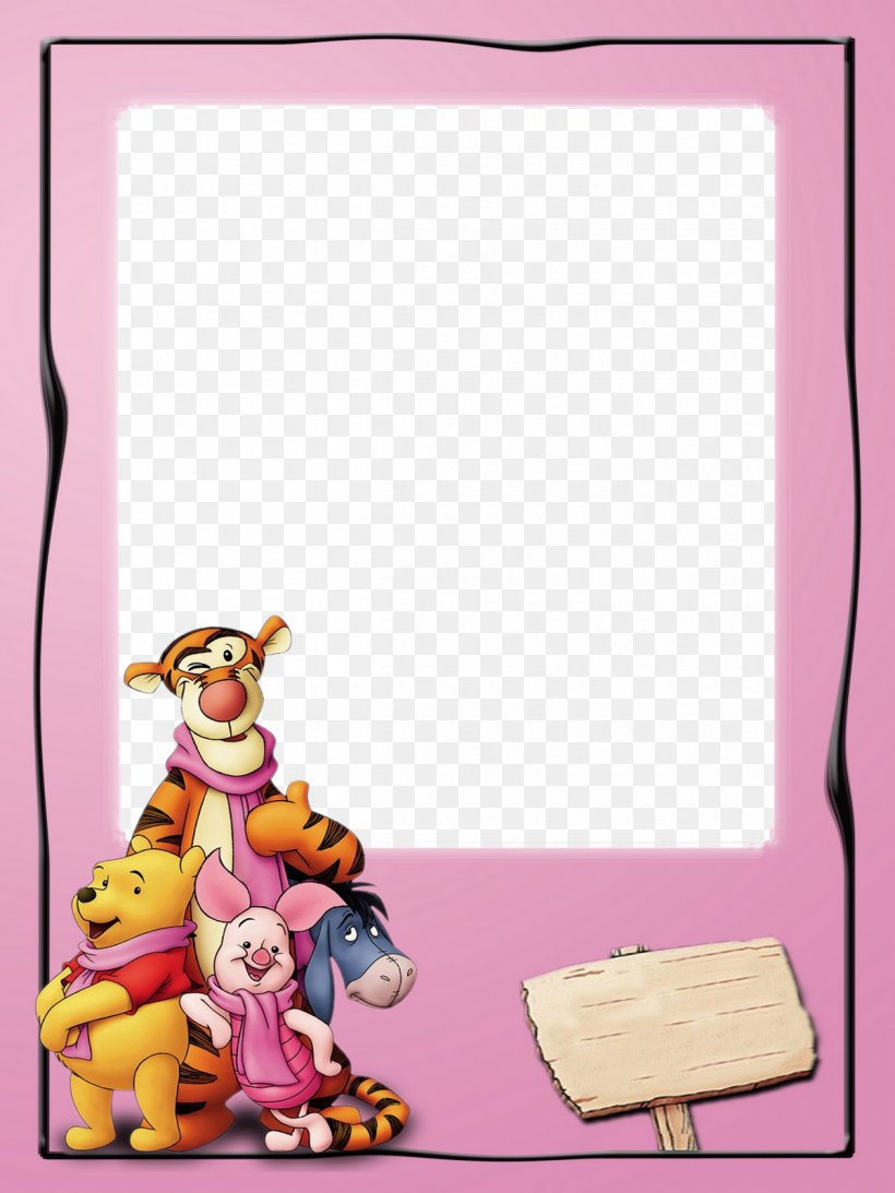 Winnie The Pooh Eeyore Piglet Tigger Picture Frames, PNG, 1200x1600px, Watercolor, Cartoon, Flower, Frame, Heart Download Free