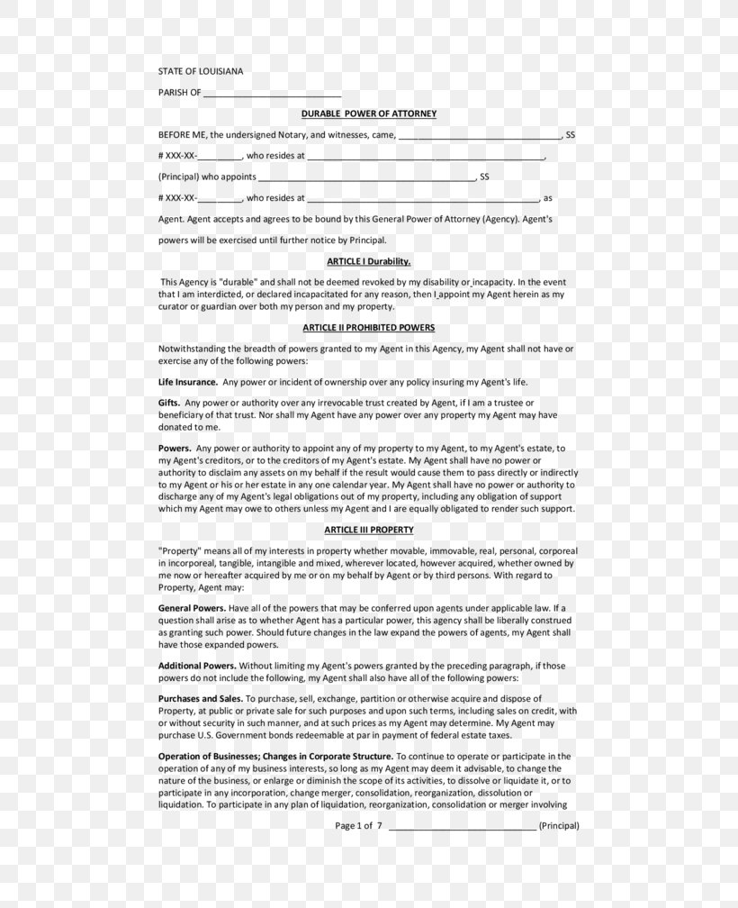 Power Of Attorney Form Revocation Paper Template, PNG, 612x1008px, Power Of Attorney, Area, Attorneyinfact, Authority, Contract Download Free
