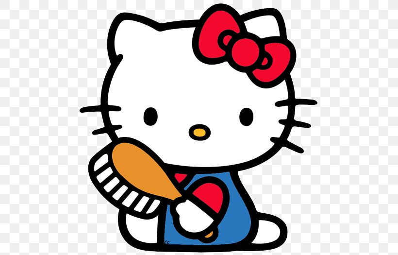Hello Kitty Cafe Sticker Character Kavaii, PNG, 500x525px, Hello Kitty, Art, Artwork, Brand, Character Download Free