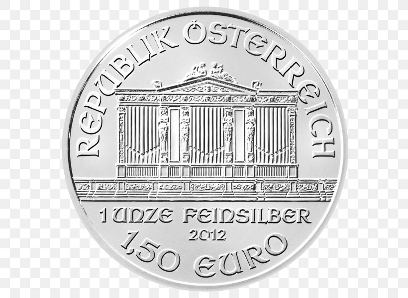 Austrian Silver Vienna Philharmonic Orchestra Platinum Coin, PNG, 600x600px, Vienna, American Platinum Eagle, Austrian Mint, Austrian Silver Vienna Philharmonic, Black And White Download Free