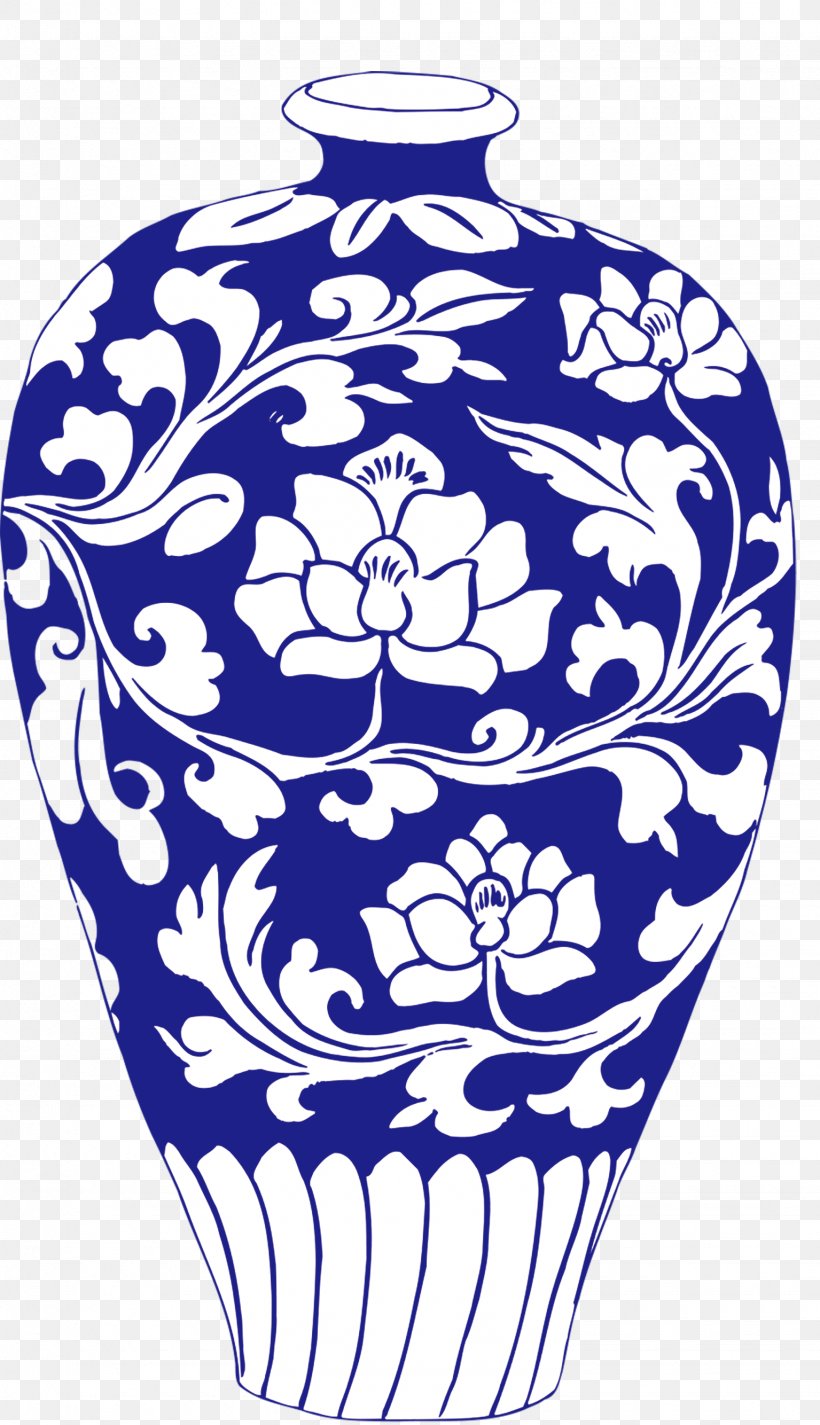 Ceramic Motif Vase Clip Art, PNG, 1535x2668px, Ceramic, Black And White, Blue, Blue And White Porcelain, Blue And White Pottery Download Free