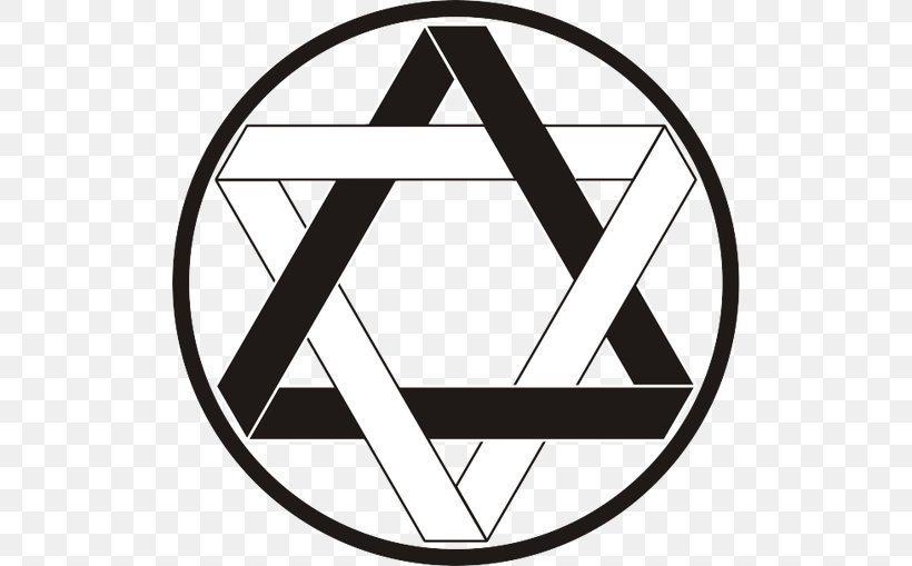 Symbol Hexagram Illustration Vector Graphics Image, PNG, 510x509px, Symbol, Area, Black And White, Esotericism, Hermeticism Download Free
